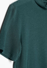 Maglia Dolcevita Manica Corta in Modal e Cashmere Perfect Line Cashmere - Verde Foresta - Forest | Oroblù