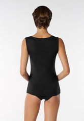 Top con Pizzo in Modal e Cashmere Perfect Line Cashmere Lace - Nero - Black | Oroblù