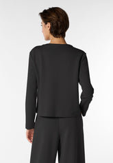 Maglia Manica Lunga in Tessuto Tecnico Viscosa con Strass Boarding Pass - Antracite - Anthracite | Oroblù