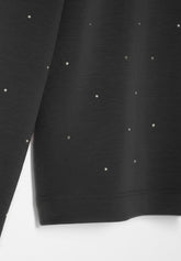 Maglia Manica Lunga in Tessuto Tecnico Viscosa con Strass Boarding Pass - Antracite - Anthracite | Oroblù