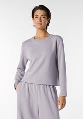 Maglia Manica Lunga in Tessuto Tecnico Viscosa con Strass Boarding Pass - Grigio - Moon | Oroblù