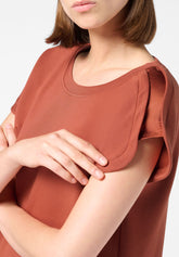 Technical Modal T‑Shirt Boarding Pass - Terracotta - Terracotta | Oroblù