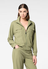 Giacca Manica Lunga in Tessuto Tecnico Leggero ed Elasticizzato New Travel - Militare - Military | Oroblù