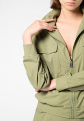 Giacca Manica Lunga in Tessuto Tecnico Leggero ed Elasticizzato New Travel - Militare - Military | Oroblù