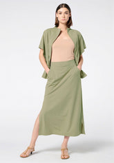 Light Technical Stretch Skirt New Travel - Military Green - Military | Oroblù