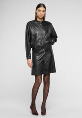 Minigonna in ecopelle effetto Vintage Ecoleather - Nero - Black | Oroblù