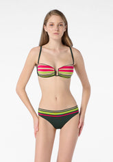 Bikini Bottom Golden Stripes - Forest Green - Forest | Oroblù