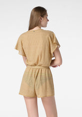 Mini Jumpsuit Golden Stripes - Gold - Gold | Oroblù