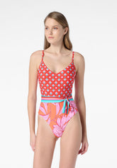 Underwired One-Piece Swimsuit Akemi - Orange - Orange | Oroblù