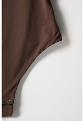 Body Spallina Stretta in Eco-Microfibra Elasticizzata Skinwear - Marrone Scuro - Dark brown | Oroblù