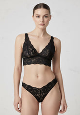 Bralette in Pizzo Elasticizzato Lacewear - Nero - Black | Oroblù