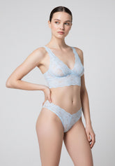 Bralette aus elastischer Spitze Lacewear - Hellblau - Baby blue | Oroblù