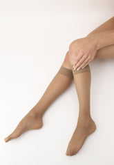 Dolcevita 20 Veiled Knee-high - Amber - Ambre | Oroblù