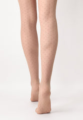 Tulle-effect Sheer Tights with Micro Polka Dots Plumetis 30 - Nude - Nude | Oroblù