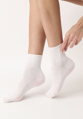 Bio Cotton Ankle Sock - White - White | Oroblù