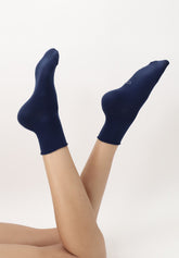 Bio Cotton Ankle Sock - Blue - Blue | Oroblù