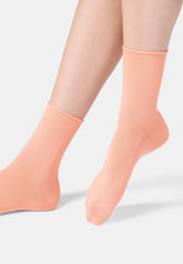 Bio Cotton Ankle Sock - Salmon Pink - Salmon | Oroblù