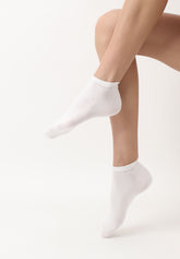 Organic Cotton Sneaker Socks - White - White | Oroblù