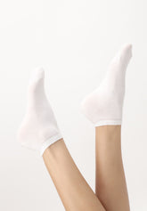 Organic Cotton Sneaker Socks - White - White | Oroblù