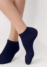 Organic Cotton Sneaker Socks - Blue - Blue | Oroblù