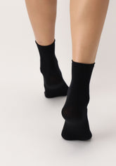 Calzino Corto in Modal e Cashmere Cheryl - Nero - Black | Oroblù