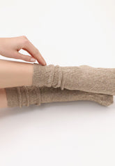 Wool and Cashmere Sock Gwen - Beige Melange - Beige melange | Oroblù