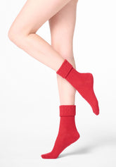 Wool and Cashmere Socks Hilda - Intense Red - Deep red | Oroblù