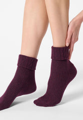 Calzino in Lana e Cashmere Hilda - Prugna 3 - Plum 3 | Oroblù