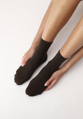 Superwash Wool Short Socks Nives - Brown 4 - Brown 4 | Oroblù