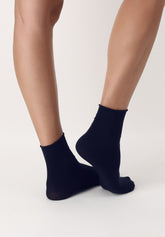 Superwash Wool Short Socks Nives - Blue 11 - Blue 11 | Oroblù