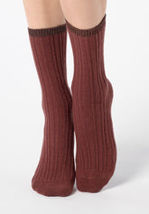 Wool and Cotton Socks Jasmine - Cocoa 3 - Cacao 3 | Oroblù