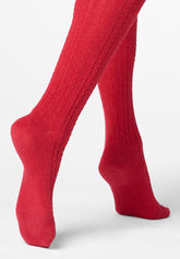 Wool and Cashmere Knee-High Socks Nancy - Intense Red - Deep red | Oroblù
