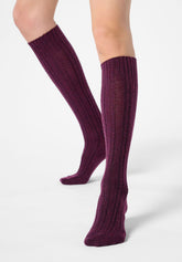 Gambaletto Coprente in Lana e Cashmere Nancy - Prugna 3 - Plum 3 | Oroblù