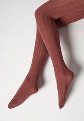 Collant in Cotone con Motivo Geometrico Cotton Knit - Cacao 3 - Cacao 3 | Oroblù