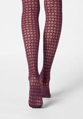 Tights Graphic Waves 40 - Plum 3 - Plum 3 | Oroblù