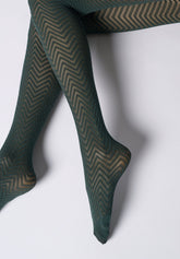Collant Coprente Tweed 40 - Verde Foresta 2 - Forest 2 | Oroblù