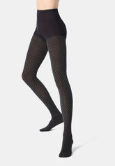 Collant Coprente Tie Pattern 50 - Nero e Militare - Black/military | Oroblù
