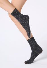 Calzini Coprenti Twins Tie Pattern 50 Bipack - Nero e Militare - Black/military | Oroblù