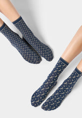 Calzini Coprenti Twins Texas Bipack - Blu 11 - Blue 11 | Oroblù