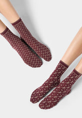 Calzini Coprenti Twins Texas Bipack - Bordeaux 11 - Bordeaux 11 | Oroblù