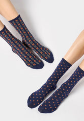 Viscose Socks Twins Joyful Bipack - Blue - Blue | Oroblù