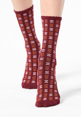 Calzini in Viscosa Twins Joyful Bipack - Bordeaux - Bordeaux | Oroblù