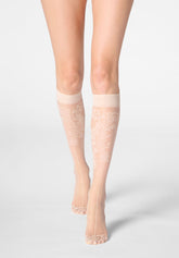 Gambaletto Velato Lace Detail 20 - Beige Rosato 8 - Cosmetic 8 | Oroblù