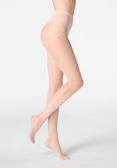 Collant transparent motif floral Floret 20 - Beige Rosé 8 - Cosmetic 8 | Oroblù