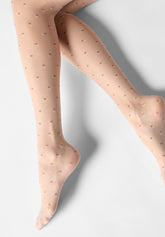 Collant transparent motif floral Floret 20 - Beige Rosé 8 - Cosmetic 8 | Oroblù