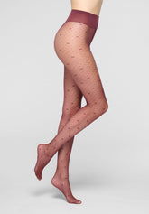 Collant Velato Micro Motivo Graceful 20 - Bordeaux 11 - Bordeaux 11 | Oroblù