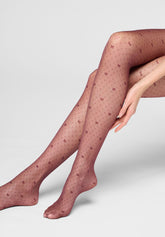 Collant Velato Micro Motivo Graceful 20 - Bordeaux 11 - Bordeaux 11 | Oroblù