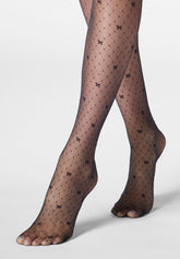 Collant transparent micro‑motif Graceful 20 - Noir - Black | Oroblù