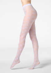 Collant semi-transparent effet dentelle Lace Allure 30 - Lilas 12 - Lilac 12 | Oroblù