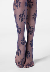 Collant transparent effet dentelle Ethereal 20 - Bleu Marine 5 - Marine 5 | Oroblù